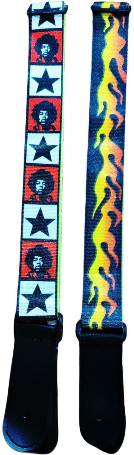 rythm enterprises Adjustable Star & Fire Guitar Strap 2pcs Nylon Strap-picture-15