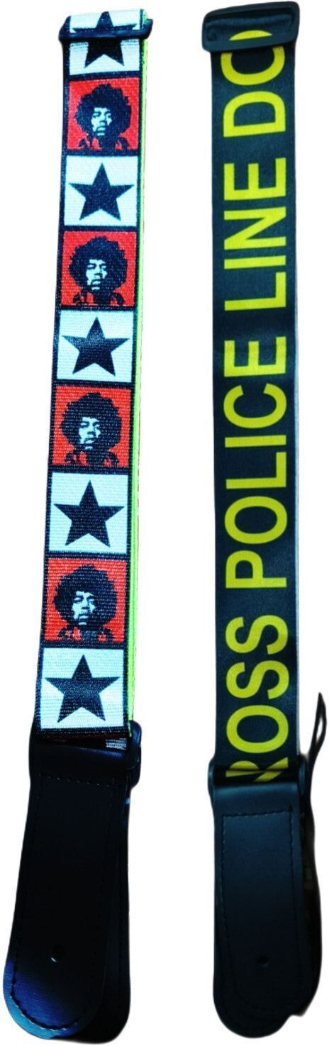 rythm enterprises Adjustable Star & Policeline Guitar Strap 2pcs Nylon Strap-picture-48
