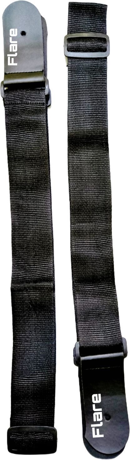 rythm enterprises Adjustable Strap/Belt for Guitar and Ukulele, Pack of 2 Guitar Straps (Black) Nylon Strap-picture-36