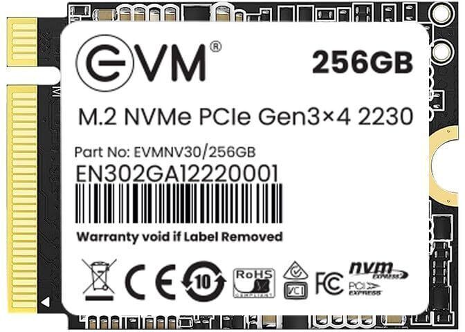 EVM M.2 NVMe (2230) 256 GB All in One PC's, Desktop, Laptop Black PCIe NVMe Internal Solid State Drive (SSD) (EVMNV30/256GB)