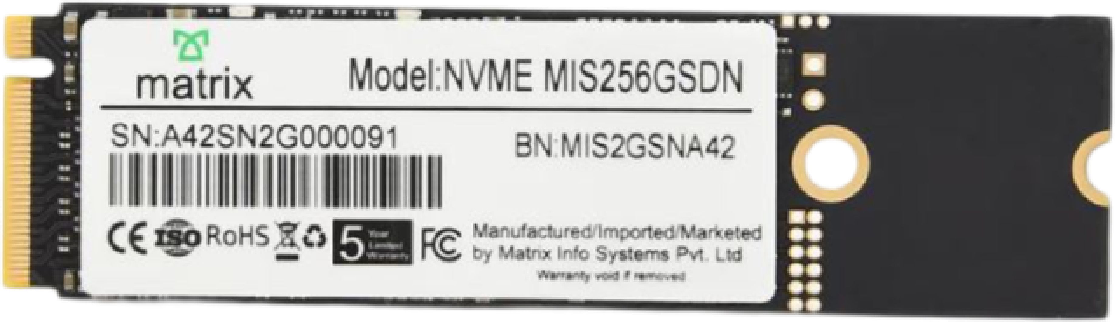 MATRIX NVME SOLID STATE DRIVE 256 GB Desktop, Laptop, All in One PC's Black PCIe NVMe Internal Solid State Drive (SSD) (XS00NVME256)-picture-19