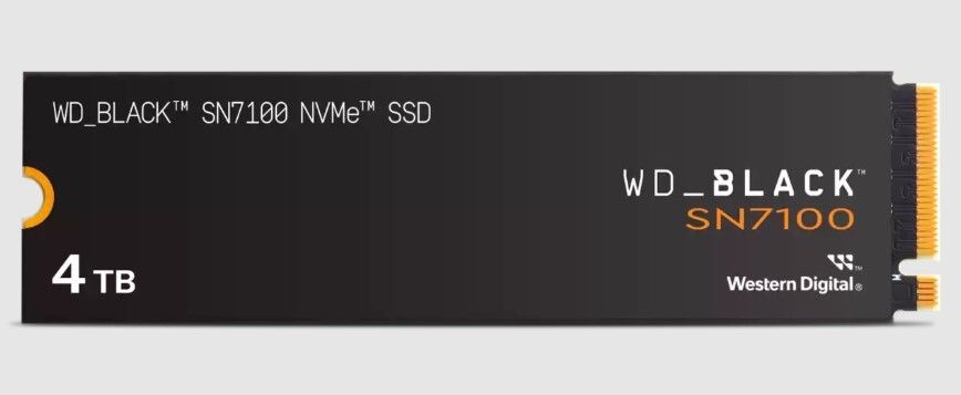 WD Black SN7100 NVMe 4 TB Desktop Black PCIe NVMe Internal Solid State Drive (SSD) (WDS400T4X0E)
