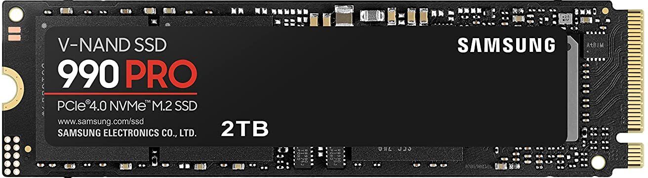 Samsung 990 PRO 2 TB Laptop, Desktop Black PCIe NVMe Internal Solid State Drive (SSD) (MZ-V9P2T0BW)
