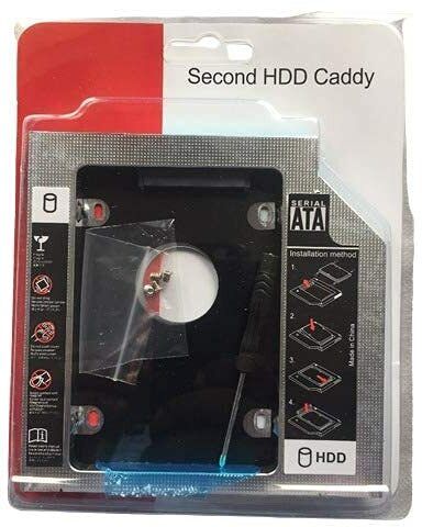 WEFLY Caddy for ssd and HDD, Optical Bay 2nd Hard Drive Caddy, Caddy 9.5mm for Laptop Internal Hard 9.5MM Drive Enclosure/HDD CADDY Internal Optical Drive
