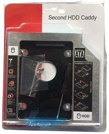 GoodsBazaar Caddy for ssd and HDD, Optical Bay 2nd Hard Drive Caddy, Caddy 9.5mm for Laptop Laptop, Notebook Hard Drive 2nd Caddy Internal Optical Drive