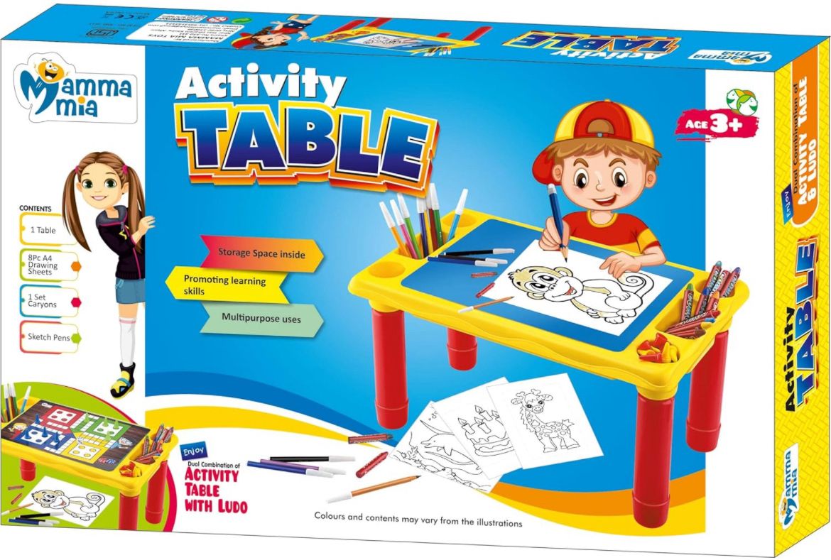 jayaansh traders Activity Learning Table Art & Craft Making Educational Table. Foldable Plastic Inversion Table-picture-4