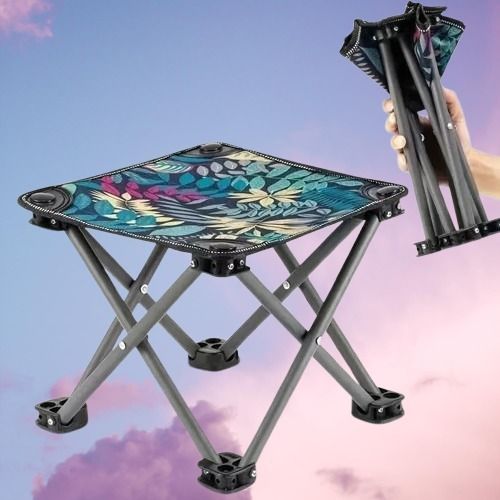 Wind Tour Portable Folding Camping Stool Foldable Steel Inversion Chair-image-44