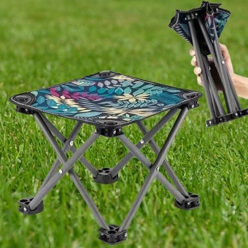 Folding Camping Stool, for Adults Fishing Hiking Gardening Brand: CACENOZ Foldable Steel Inversion Table-image-42