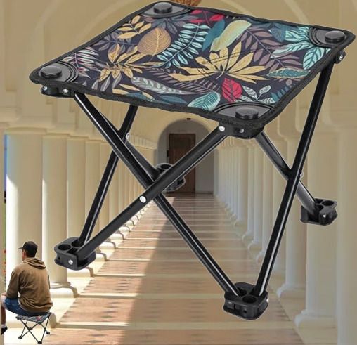 Camping Stool Ultralight Camping Stoiol Max Load 100KG Portable Lightweight Foldable Steel Inversion Table-image-38