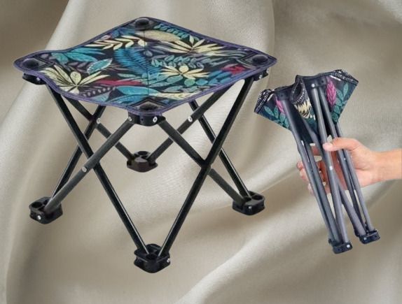 outdoor fishing picnic beach seat folding oxford cloth stool chairs, medium foldable steel inversion chair