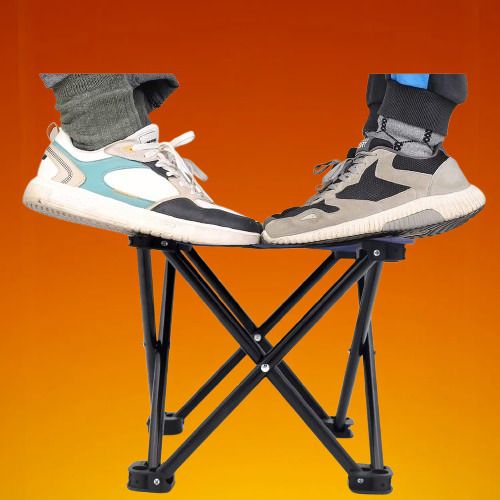 Collapsible Stool Folding Stool for Camping Fishing Picnic Travel Steel Inversion Chair-image-46