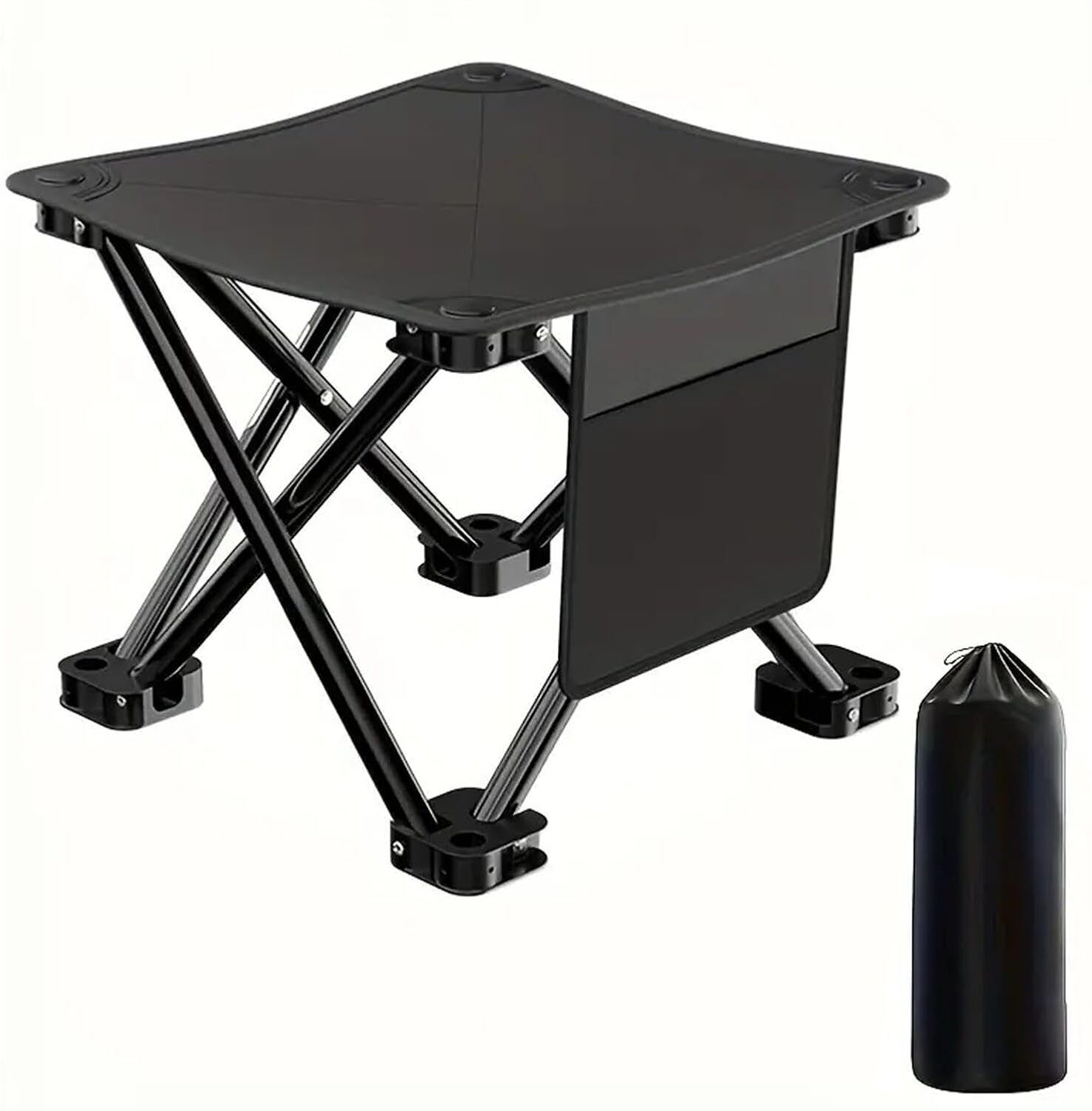 Camping Stool Portable Collapsible Outdoor Foldable Chair for Camping Travelling Foldable Carbon Steel Inversion Table