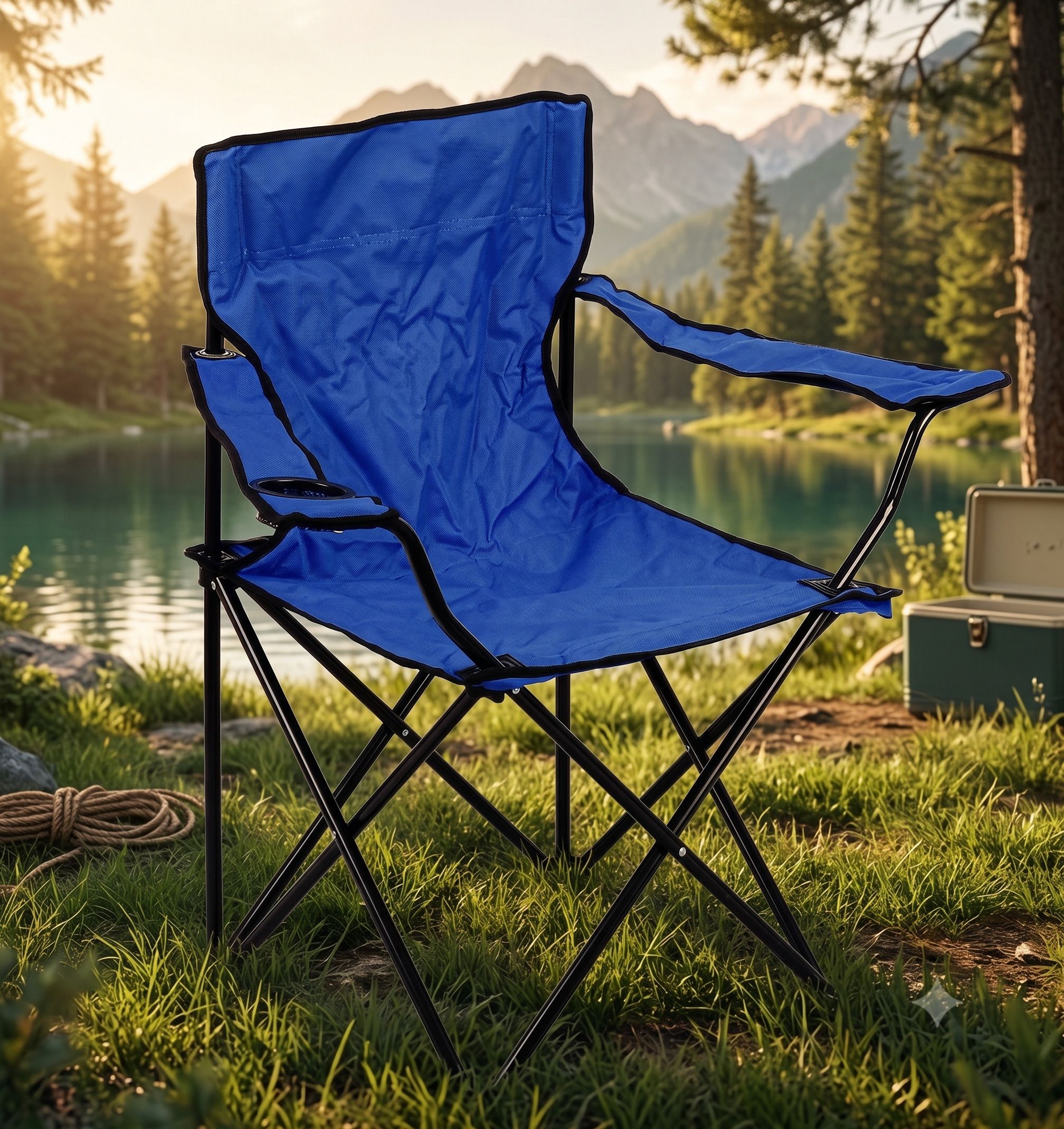 meplontradehub Durable Chair for Tailgating with Drink Holder & Carry Cover Foldable Steel, Polyester Inversion Chair-picture-34