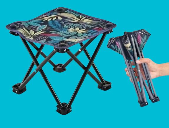 stool mini chair outdoor portable seat for outdoor hiking gardening foldable steel inversion chair