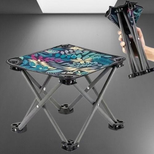 zenpro Mini Portable Folding Camping Stool with Oxford Cloth & Carry Bag Foldable Steel Inversion Chair-picture-33