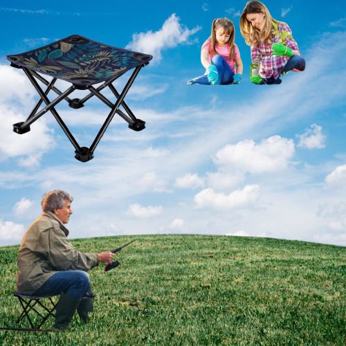 Handbag Folding Stool, Zipper Bag Foldable Camping Chairs Foldable Steel Inversion Chair-image-47