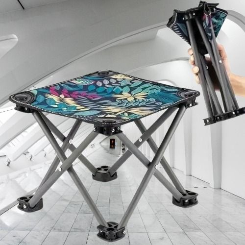 Folding Portable Camping Stool Foldable Steel Inversion Chair-image-10