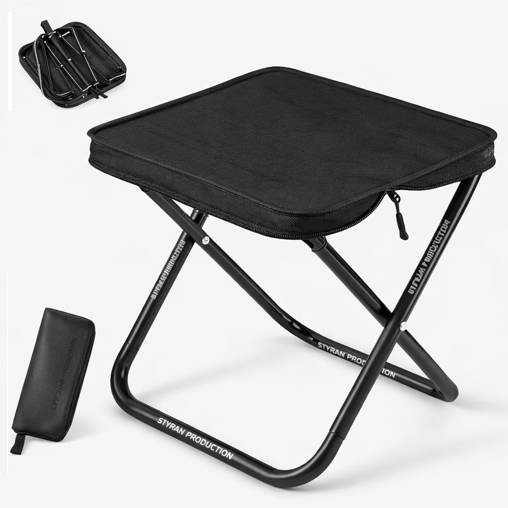 butee Heavy Duty Folding Stool for Camping Trekking and Outdoor Sitting Foldable Carbon Steel Inversion Chair-picture-24