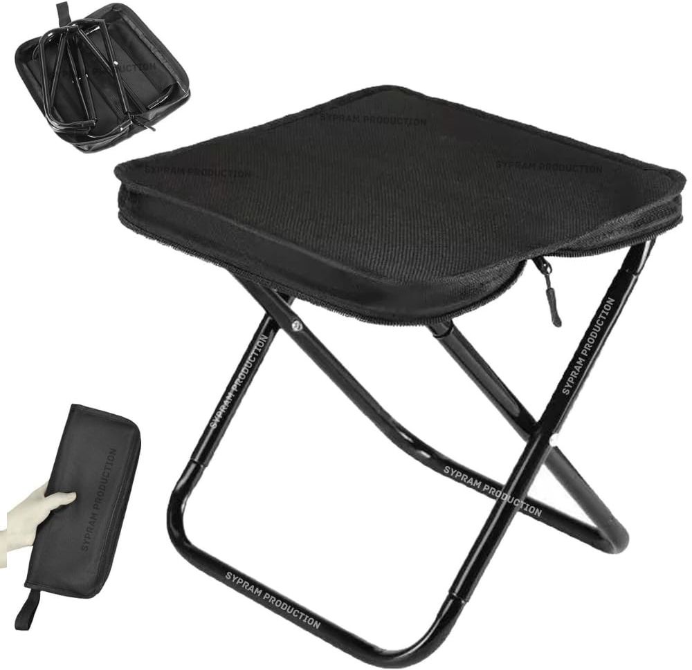 Portable Foldable Stool with Carry Case | Heavy Duty Folding Chair for Outdoor Foldable Iron Inversion Chair-image-33