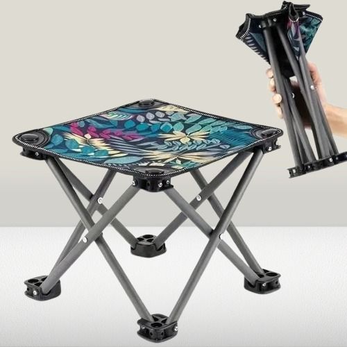 saivleen Mini Portable Folding Stool,Folding Camping Chair,Mini Camp Chair Foldable Steel Inversion Chair-picture-16
