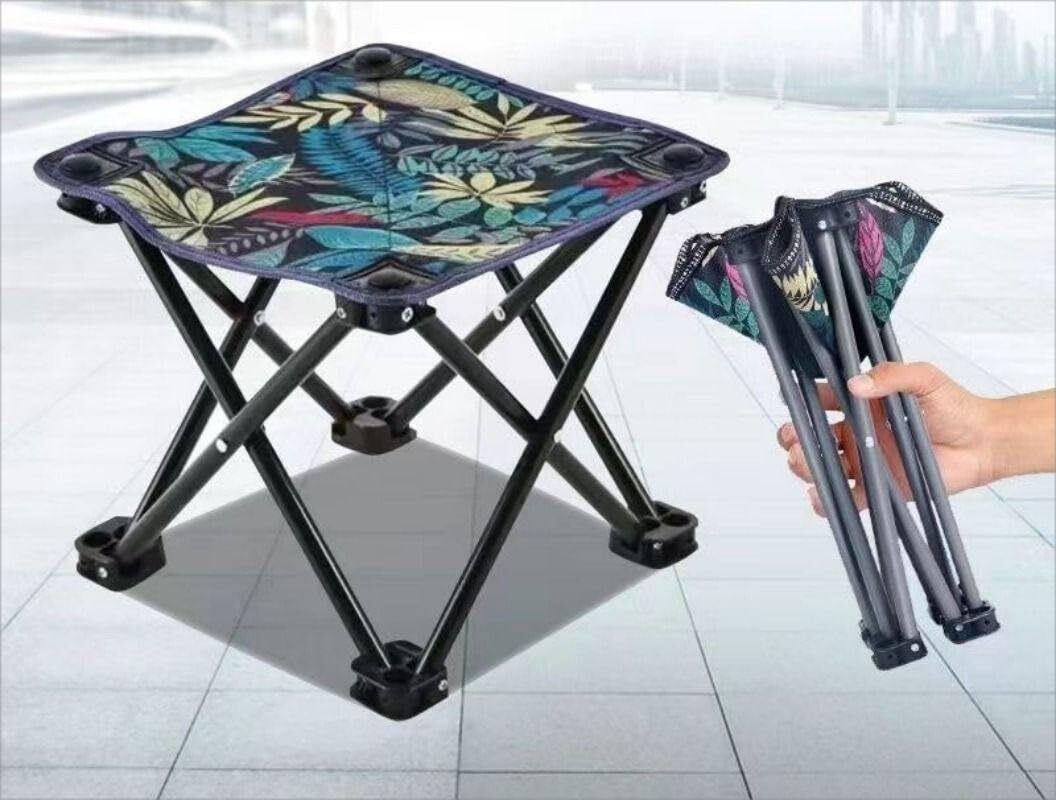 Small Folding Camping Stool for Adults | Durable and Practical Folding Chair Foldable Steel Inversion Table-image-9