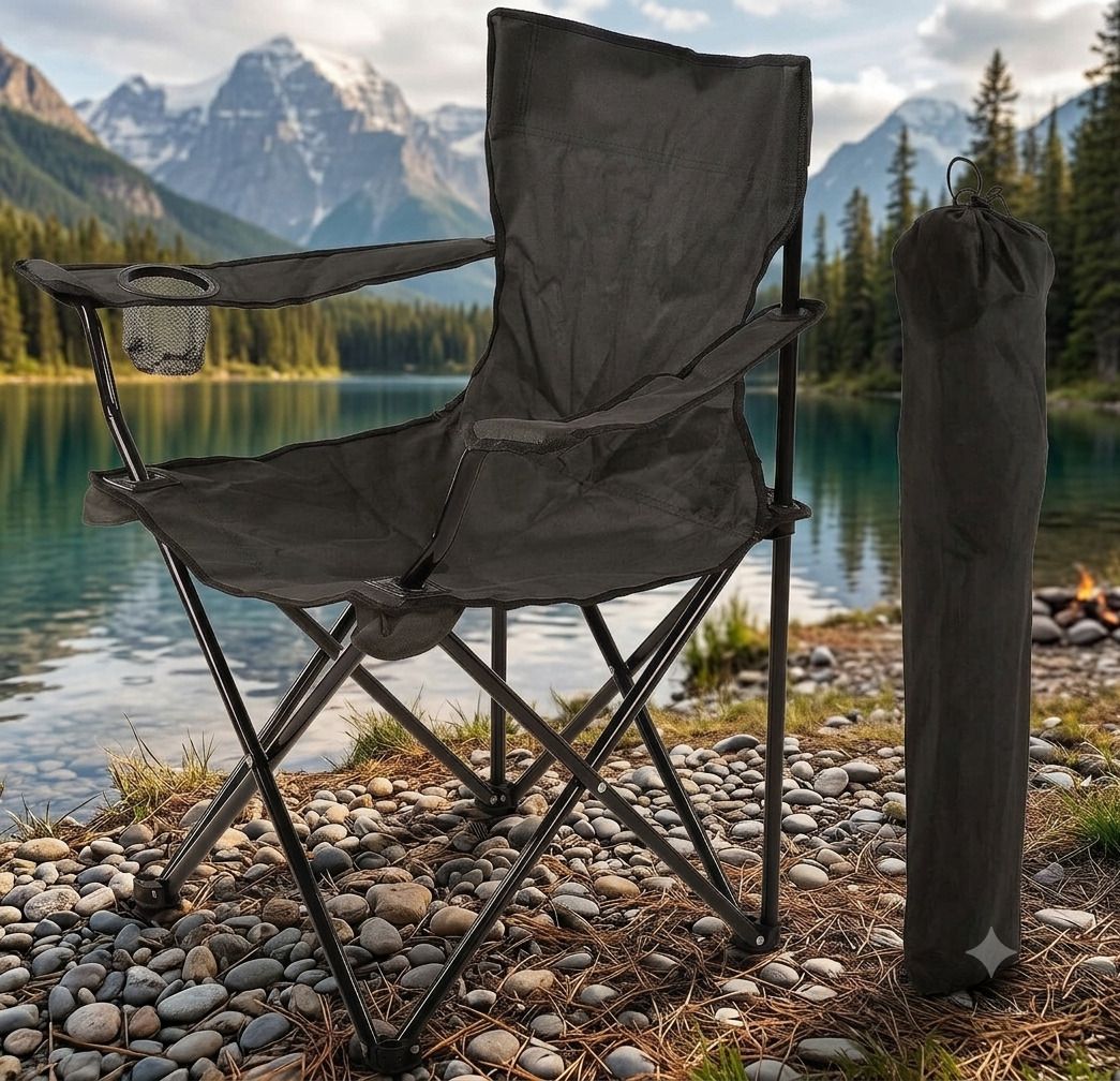 Foldable Travel Chair with Cup Holder and Storage Bag Foldable Carbon Steel Inversion Chair-image-46