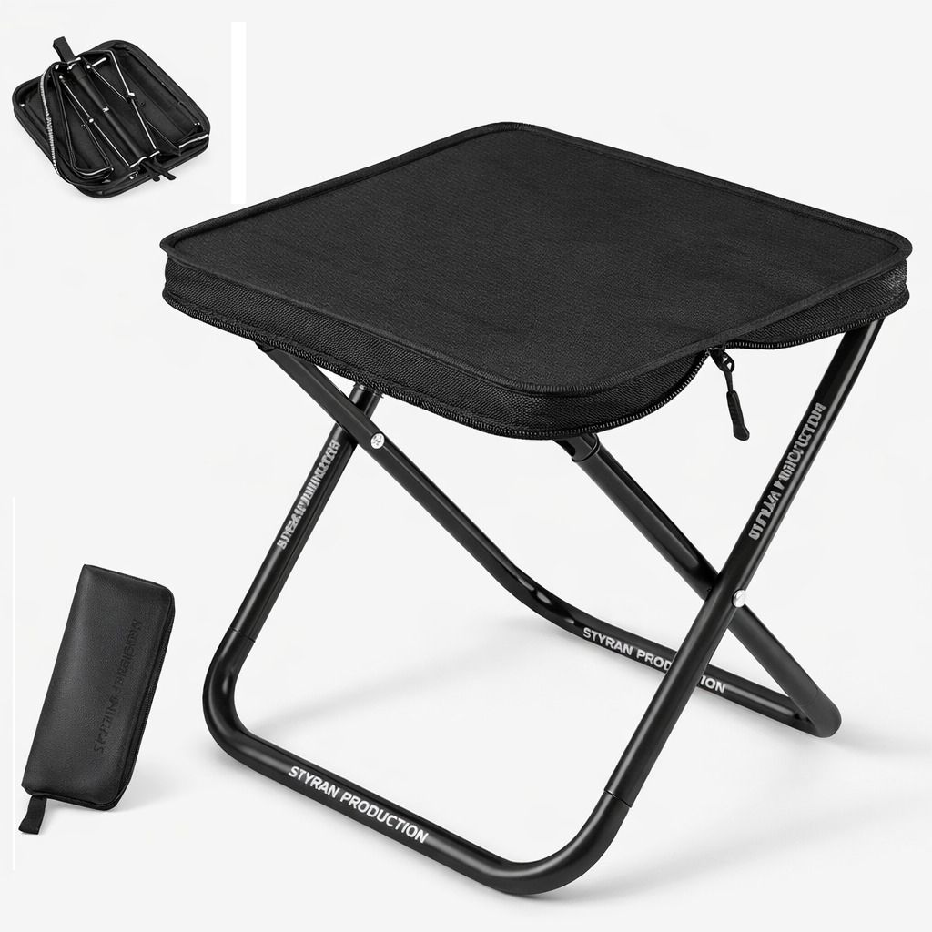 Compact Travel Folding Stool Lightweight for Easy Carry Anywhere Foldable Carbon Steel Inversion Chair-image-19
