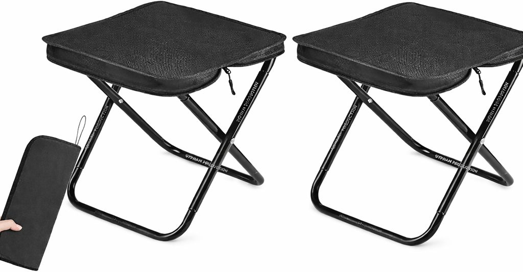 butee Packup 2 Foldable Camping Stool with Zip Storage | Portable & Lightweight Foldable Iron Inversion Chair-picture-26