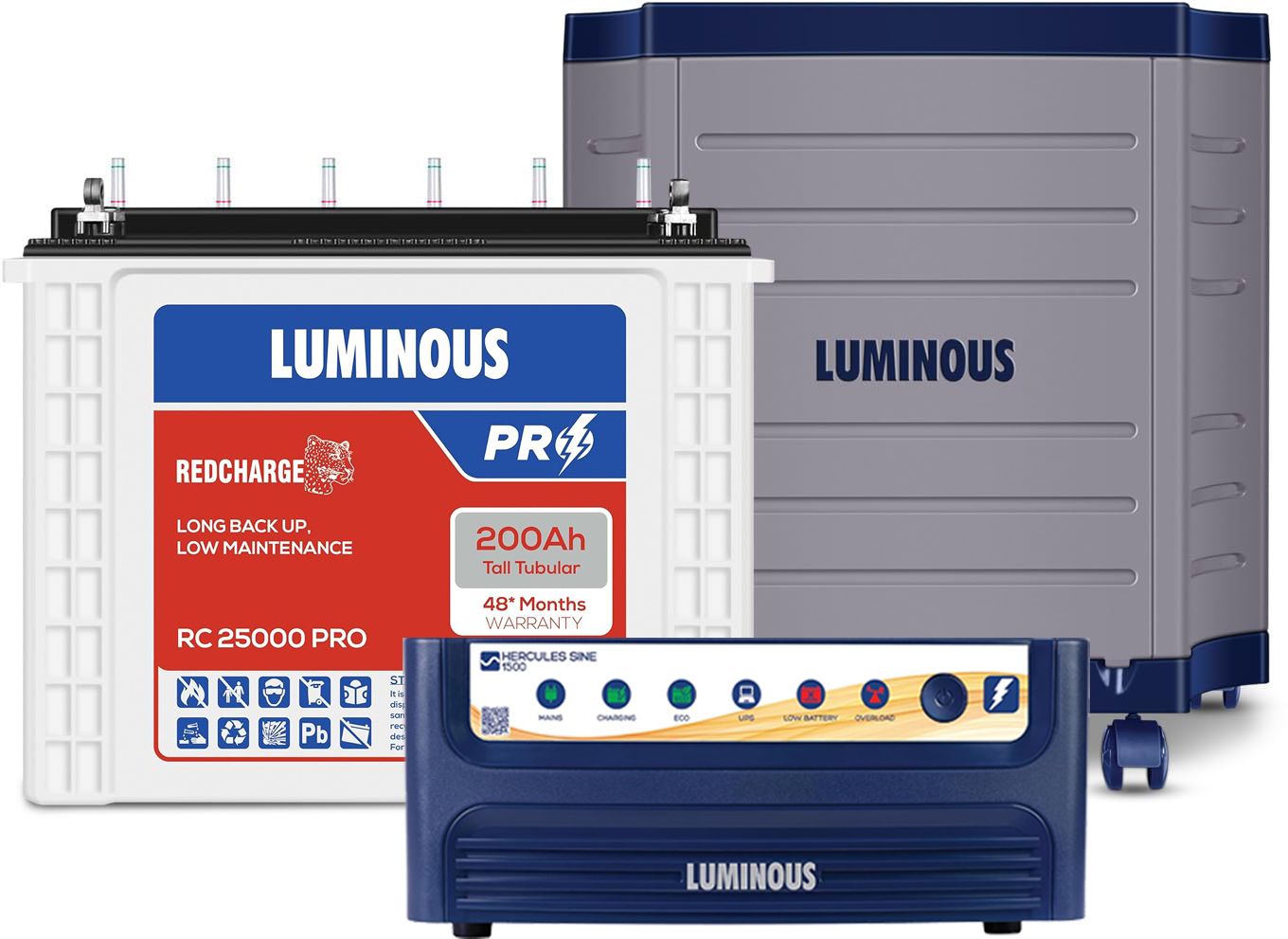Hercules Sine 1500 Pure Sine Wave 1400VA/12V Inverter with RC25000 PRO & Trolley Tubular Inverter Battery-image-33