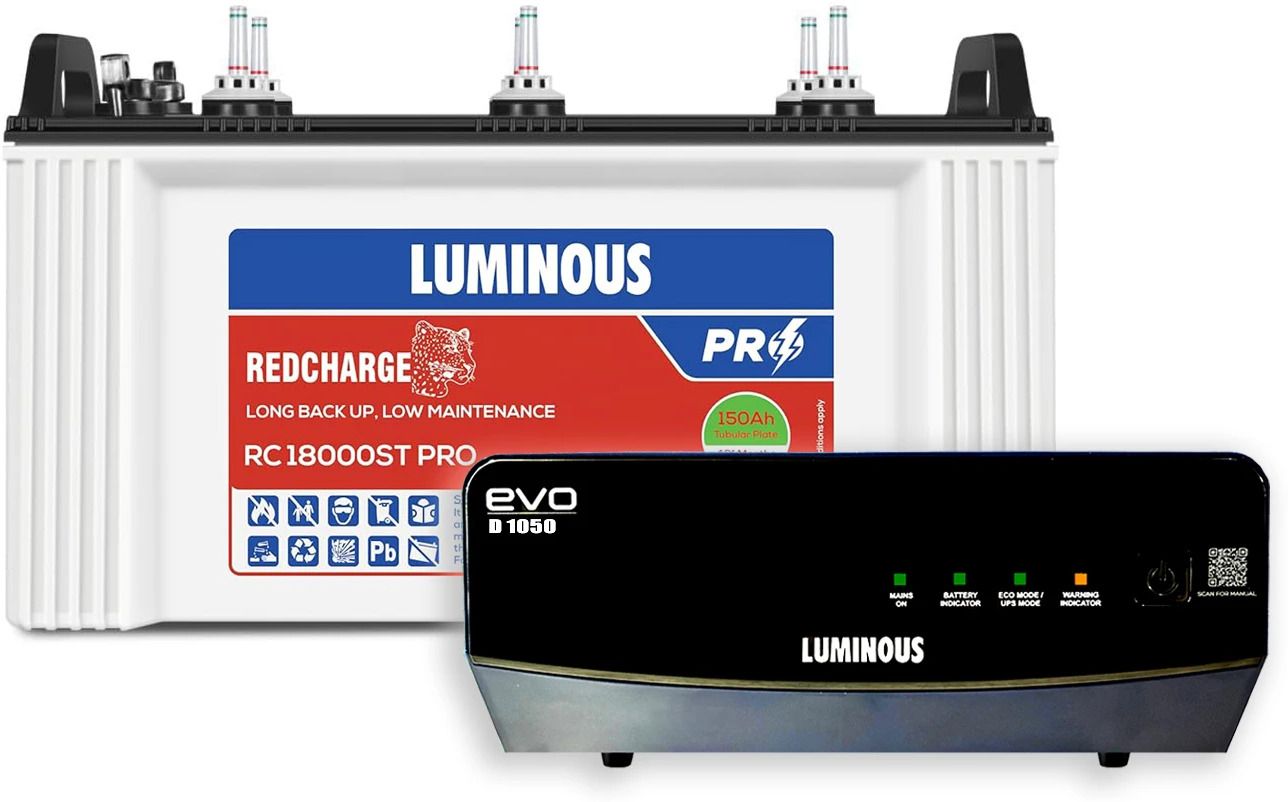 EVO D 1050 Inverter with RC18000 ST PRO Tubular Inverter Battery-image-41