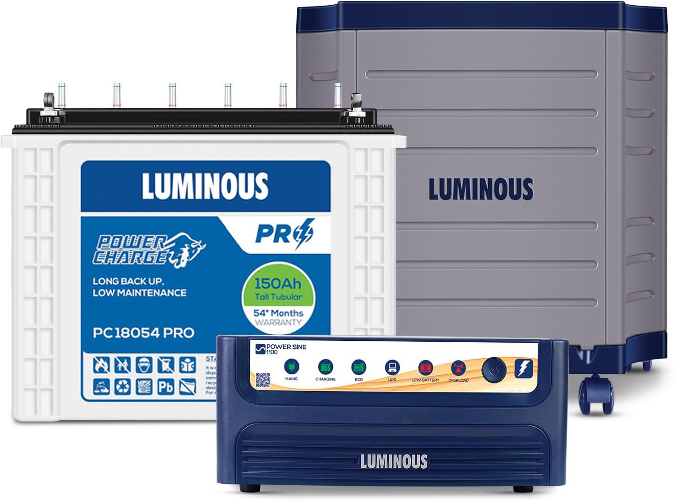 Power Sine 1100 Pure Sine Wave 900VA/12V Inverter with PC 18054 PRO & Trolley Tubular Inverter Battery-image-30