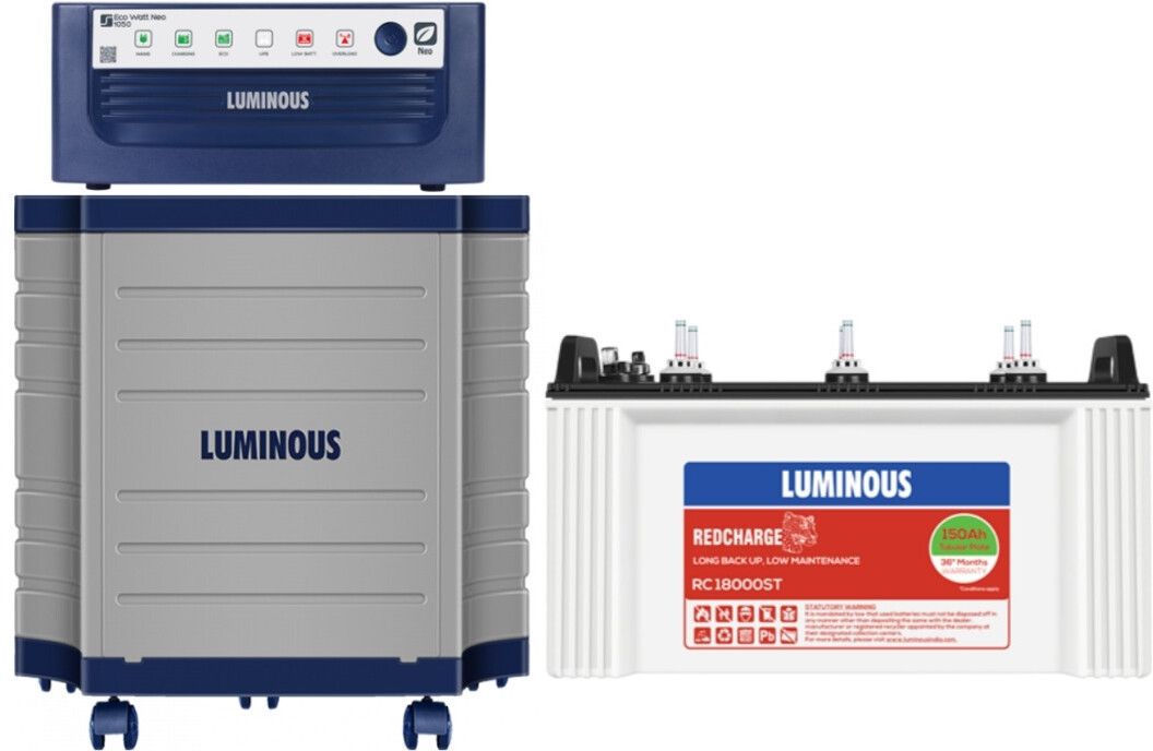 Eco Watt Neo 1050 Inverter with RC18000ST and Trolley Tubular Inverter Battery-image-31