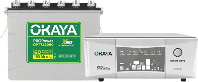 okaya OPTT22060 With QSW 1175 Tubular Inverter Battery-picture-10
