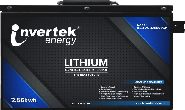 invertek energy IE24VUB-2560 Lithium (24Volt) Valve Regulated Multi Cell Inverter Battery-picture-2