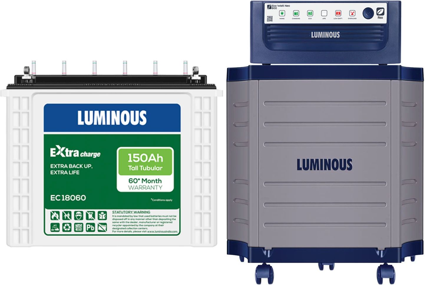 Eco Watt Neo 800 with Trolley & EC 18060 Tubular Inverter Battery-image-38