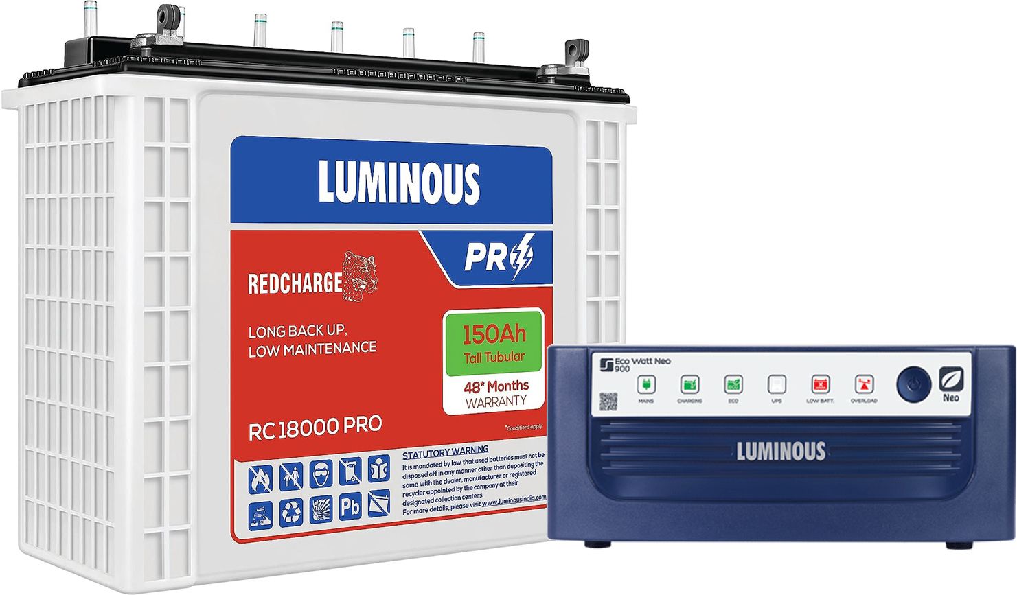 Eco Watt Neo 900 with RC 18000 PRO Tubular Inverter Battery-image-33