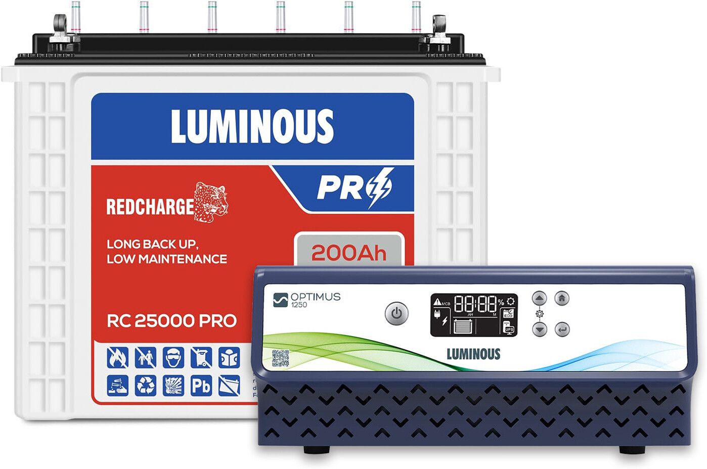 Optimus 1250 with RC 25000 PRO Tubular Inverter Battery-image-32