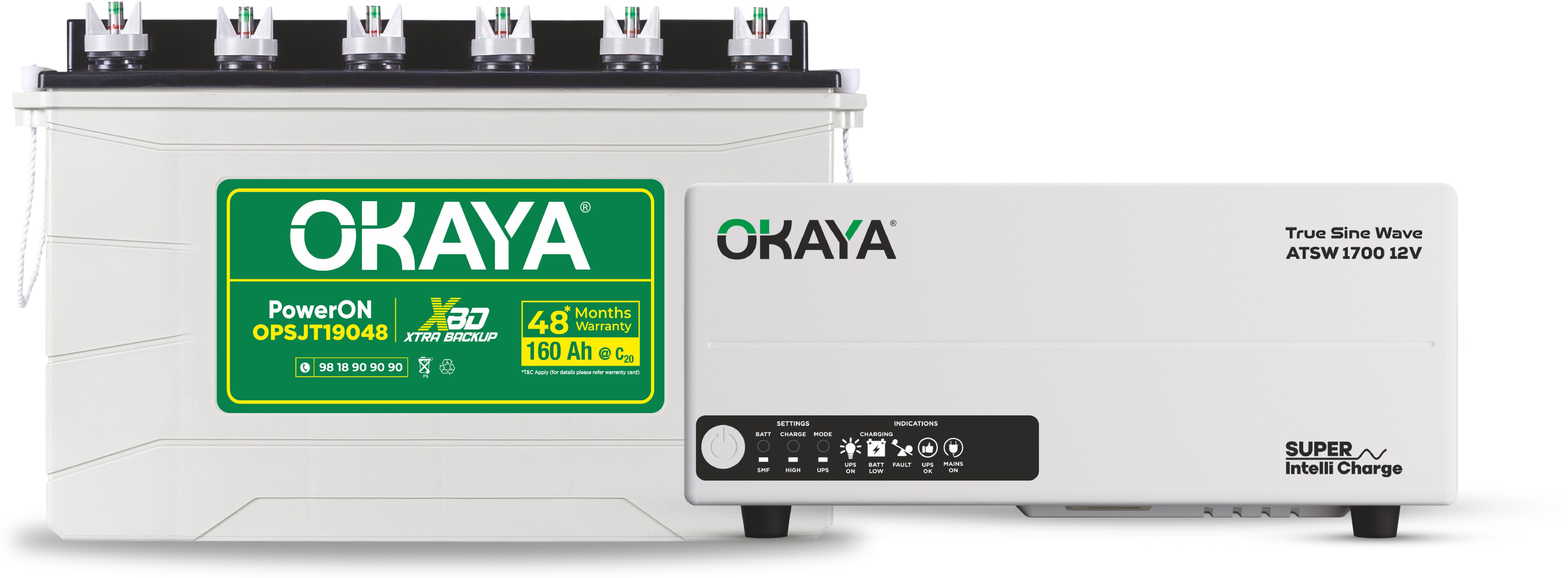 Inverter & Battery Combo, ATSW1700 1450VA Inverter&OPSJT19048 160Ah Super Jambo Tubular Inverter Battery-image-43
