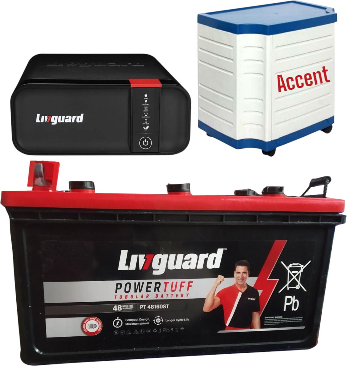 LGS 900i Sine Wave PT48160ST with Trolley Tubular Inverter Battery