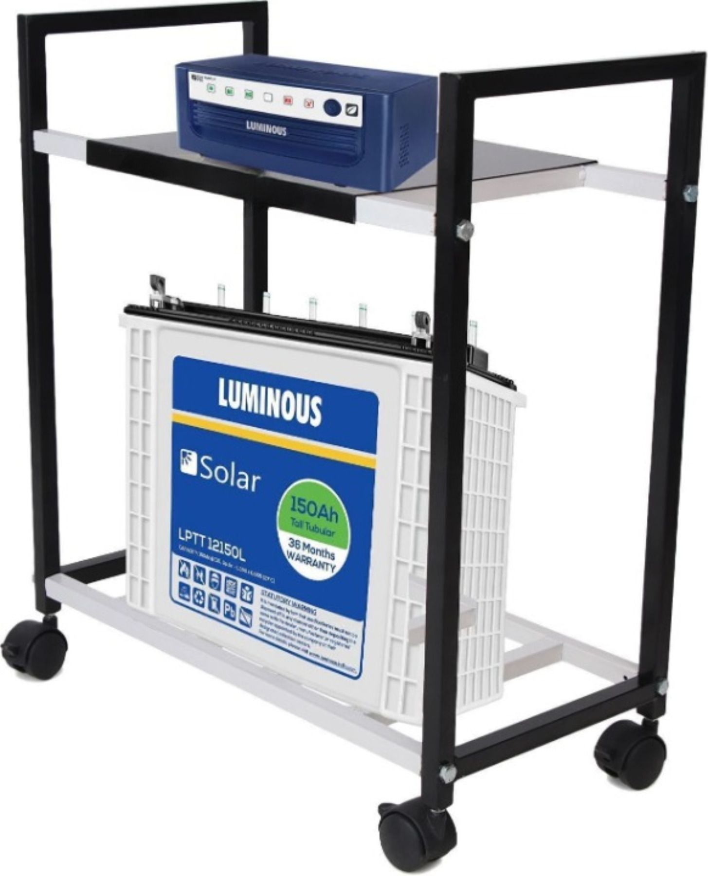 flipkart smartbuy Heavy-Duty Inverter Trolley Stand with Wheels | Rust-Proof Base Trolley Trolley for Inverter and Battery-picture-27