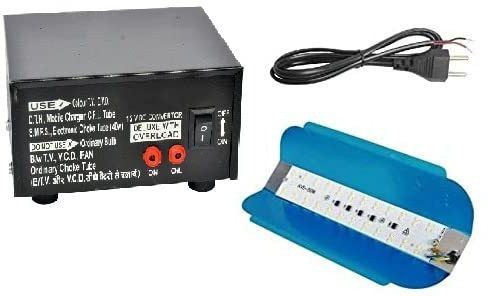 erhindia 100 Watt Solar Converter for Multiple Applications with flood light and 2 pin Square Wave Inverter image 1