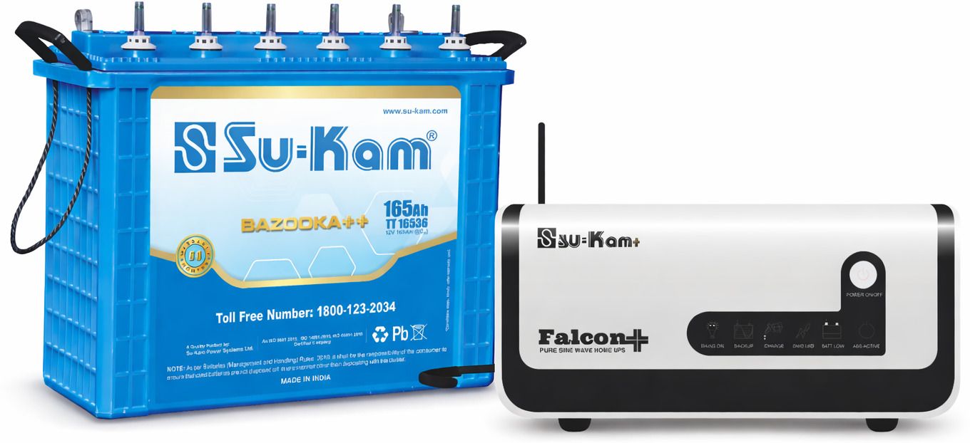 950 VA Falcon 1100+ Inverter with Bazooka TT16536 165Ah battery with 60 Months Warranty Pure Sine Wave Inverter-image-12