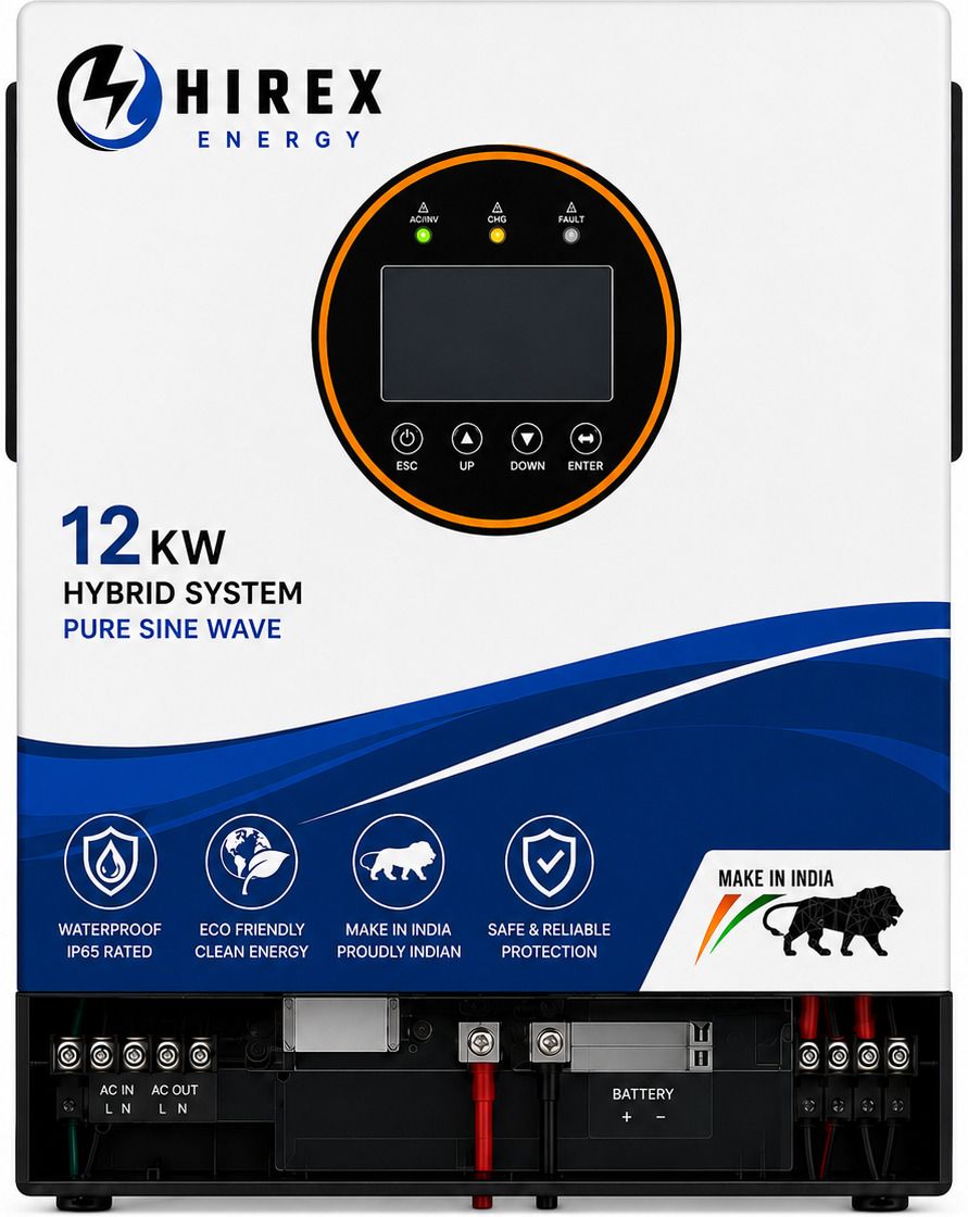 12kW Hybrid Solar Inverter | Pure Sine Wave MPPT Solar Inverter | 48V | Dual MPPT | WiFi Monitoring | Lithium & Lead Acid Battery Compatible with 12 Months Warranty Solar Compatible Pure Sine Wave Inverter-image-0