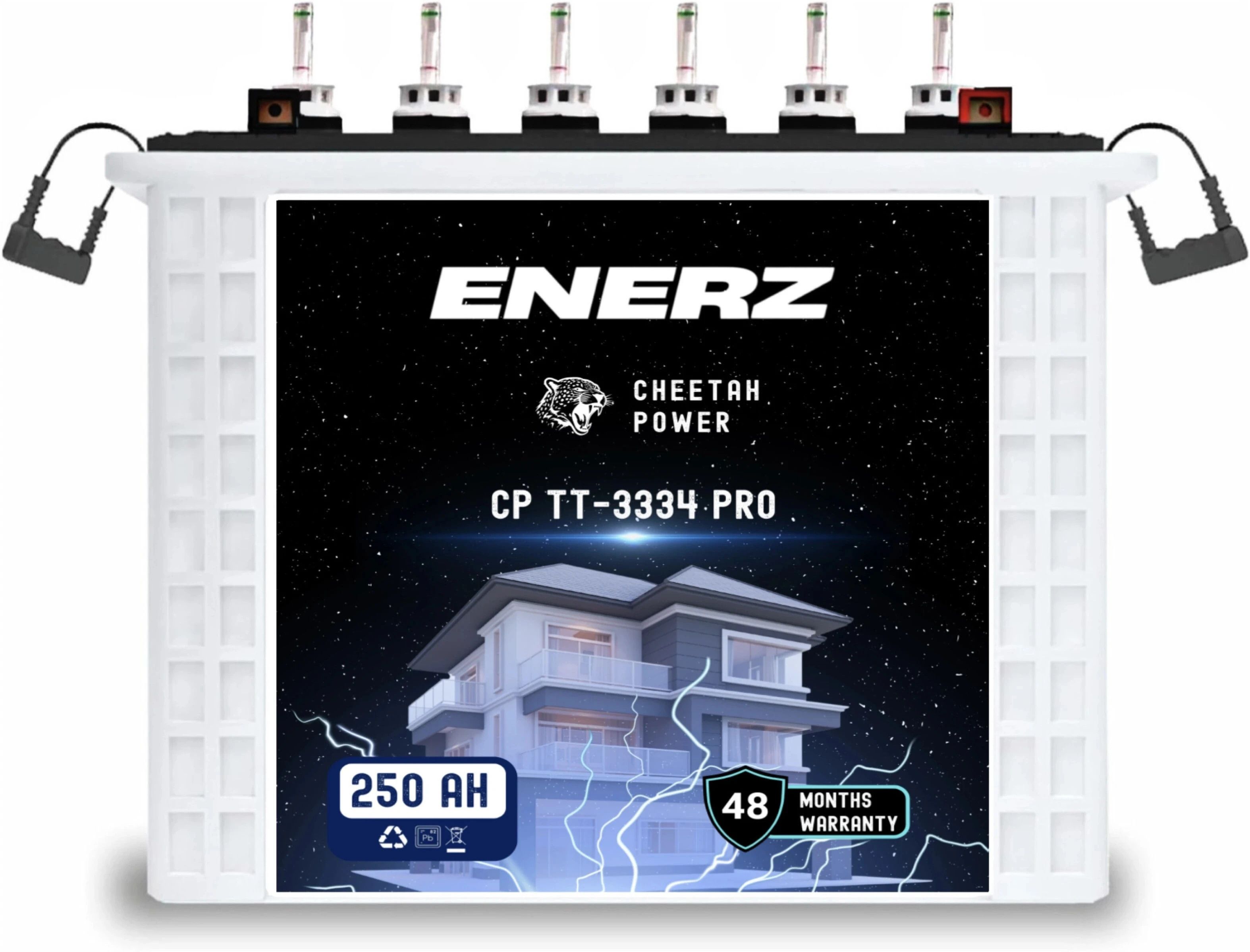 250 AH CP TT-3334 PRO – 12V Tall Tubular Battery | Best with 900 VA to 1100 VA 250 ah Pure Sine Wave Inverter