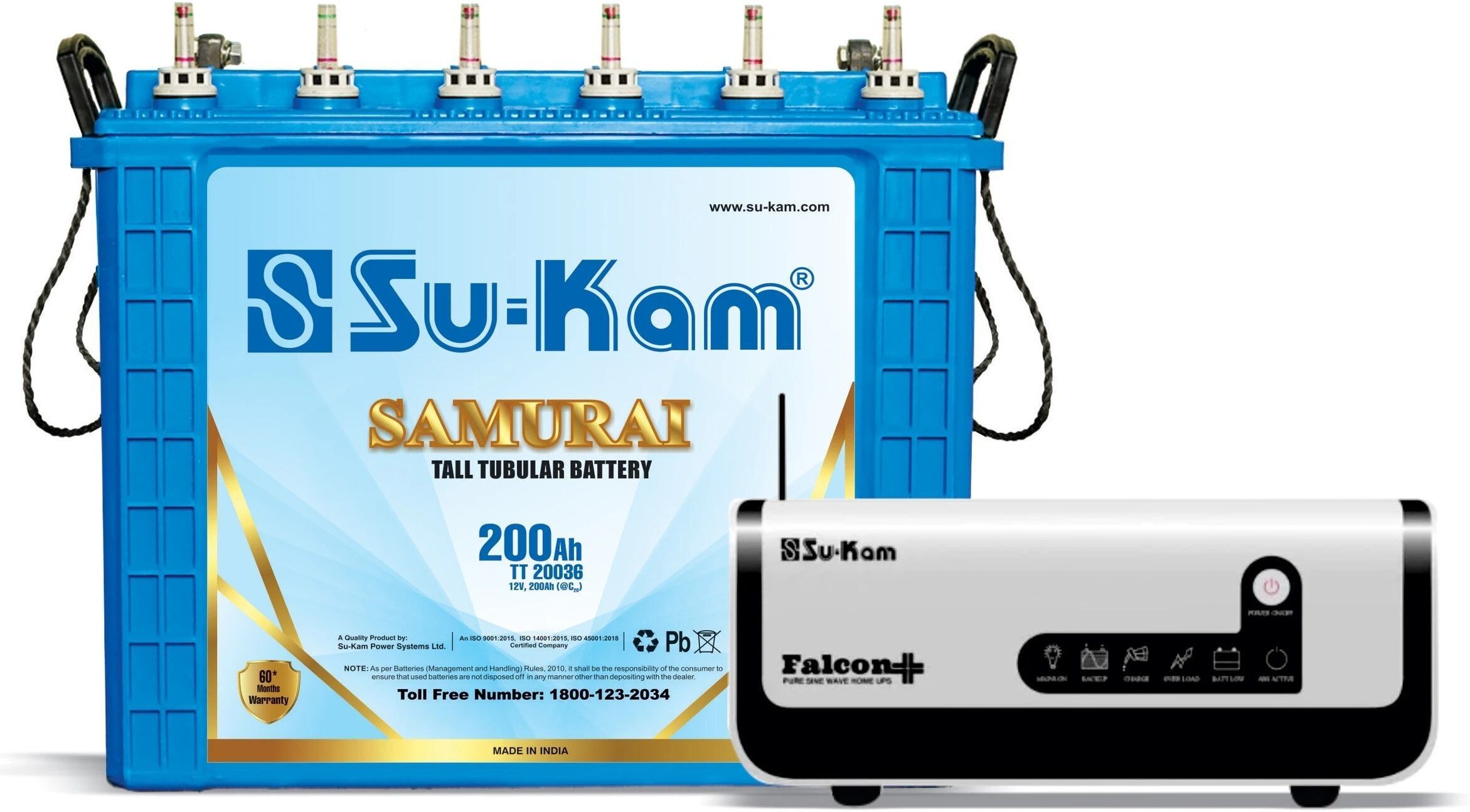 950 VA Falcon 1100+ Inverter with Samurai TT20036 200Ah Battery with 60 Months Warranty Pure Sine Wave Inverter-image-13