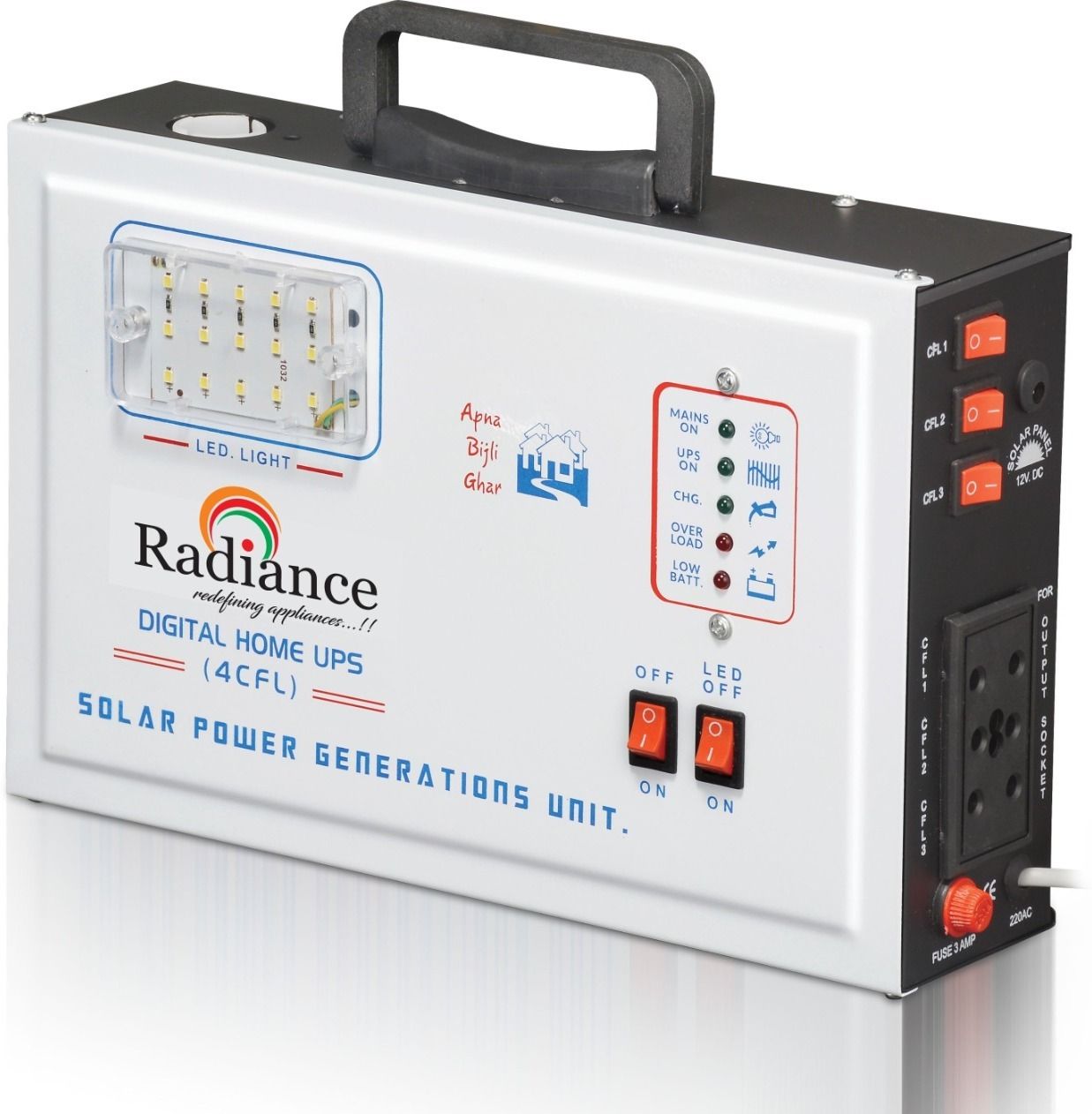 RD-150 CFL UPS WITH 12V 7.2AH EXIDE BATTERY Square Wave Inverter