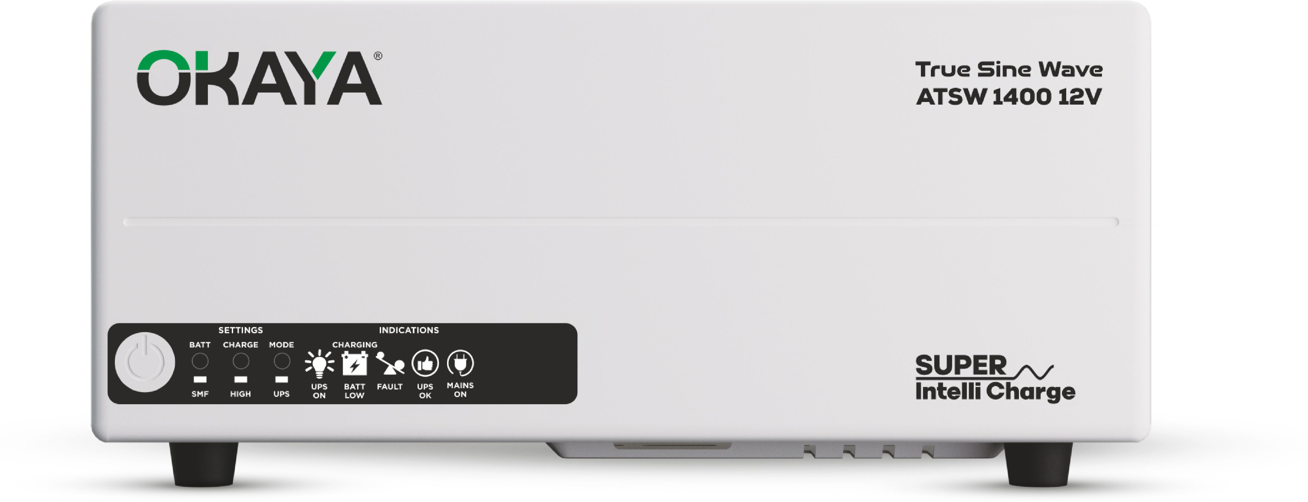 ATSW 1400 12V Okaya Advanced True Sine Wave; VA Rating: 1150 VA / 12V; 920 Watt Pure Sine Wave Inverter