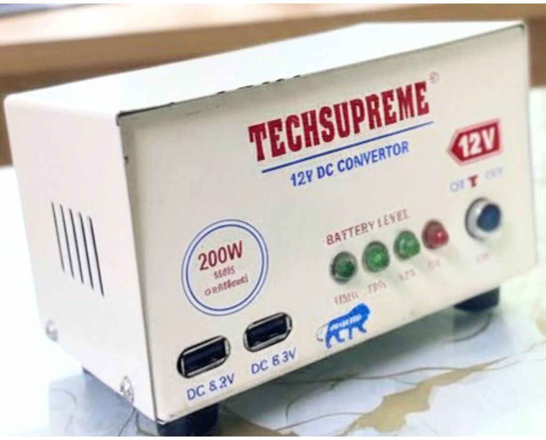 techsupreme Mini inverter 12 volt 200 Watt DC to AC Converter B6 Square Wave Inverter-picture-2