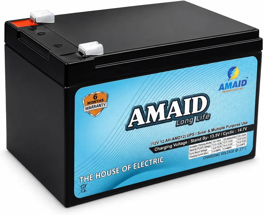 12V 12AH UPS, Sprayer Pump, inverter Toy Car Bike CCTV Systems AGM Solar Battery with 6 Months Warranty Solar Compatible Square Wave Inverter-image-7