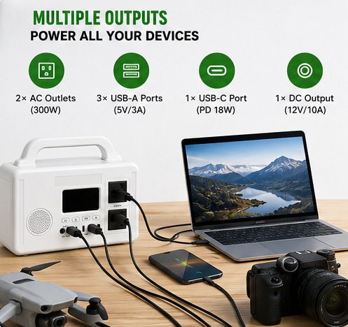 Camping Portable Power Station JDNTECHINVT52101 with 1 Year Warranty Lithium Ion-image-36